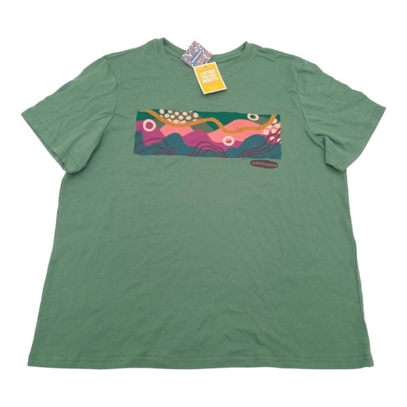 Latino Heritage Month Women's XS Landscape Artwork Short Sleeve Green T-Shirt - Picture 1 of 6